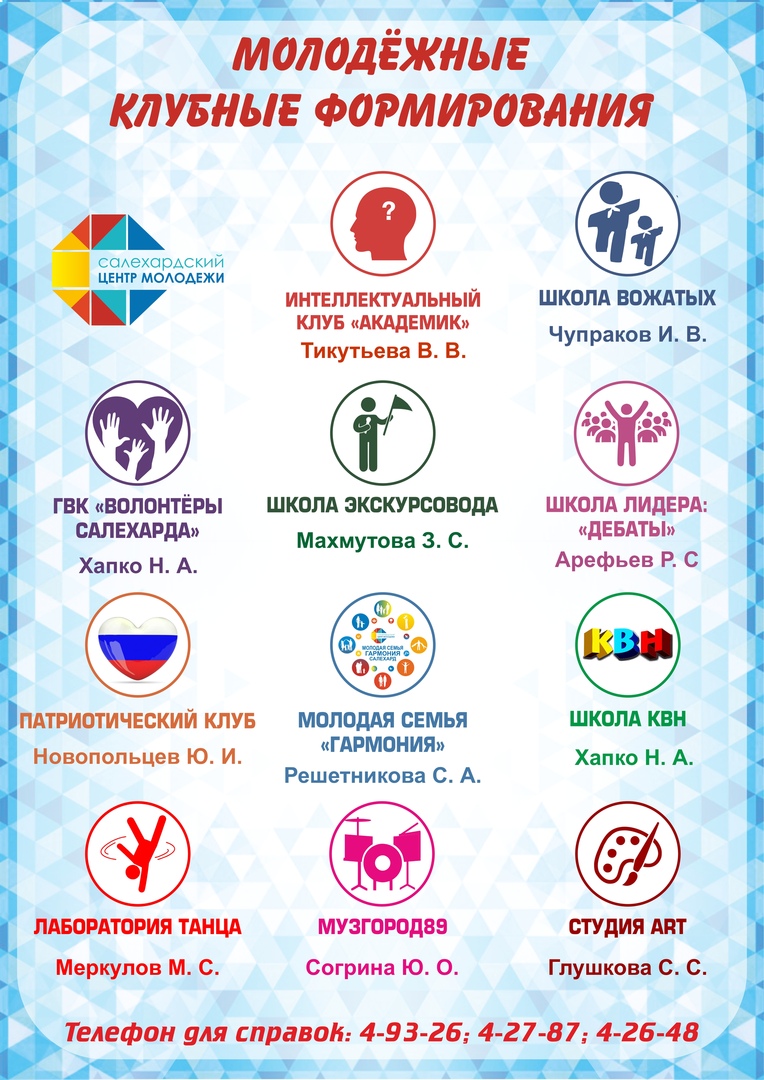 КЛУБНЫЕ ФОРМИРОВАНИЯ СЦМ